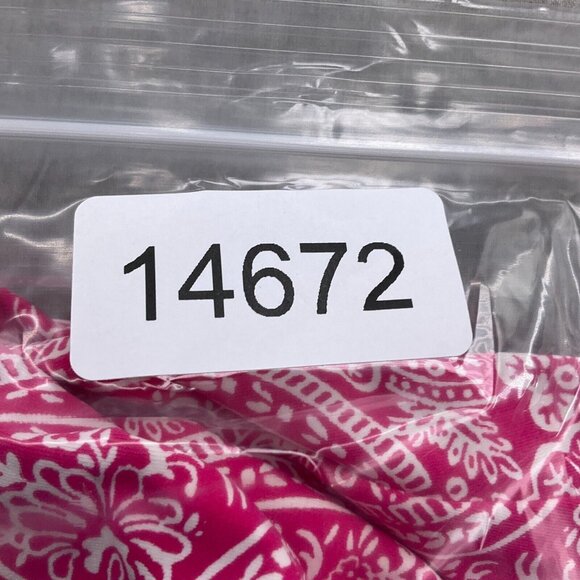 Lands End Swim Tankini Women 6 Pink White Floral Twist Front Pad Bra Top 1pc - Picture 8 of 8